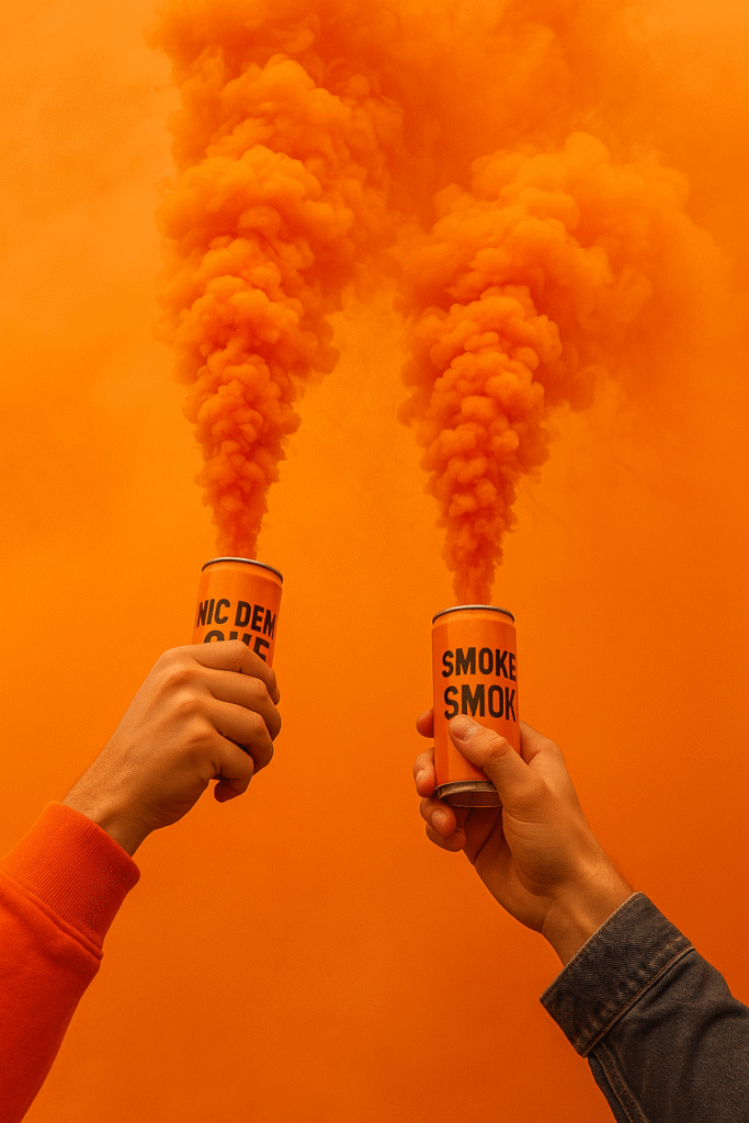 humo naranja color del cdk el puntal